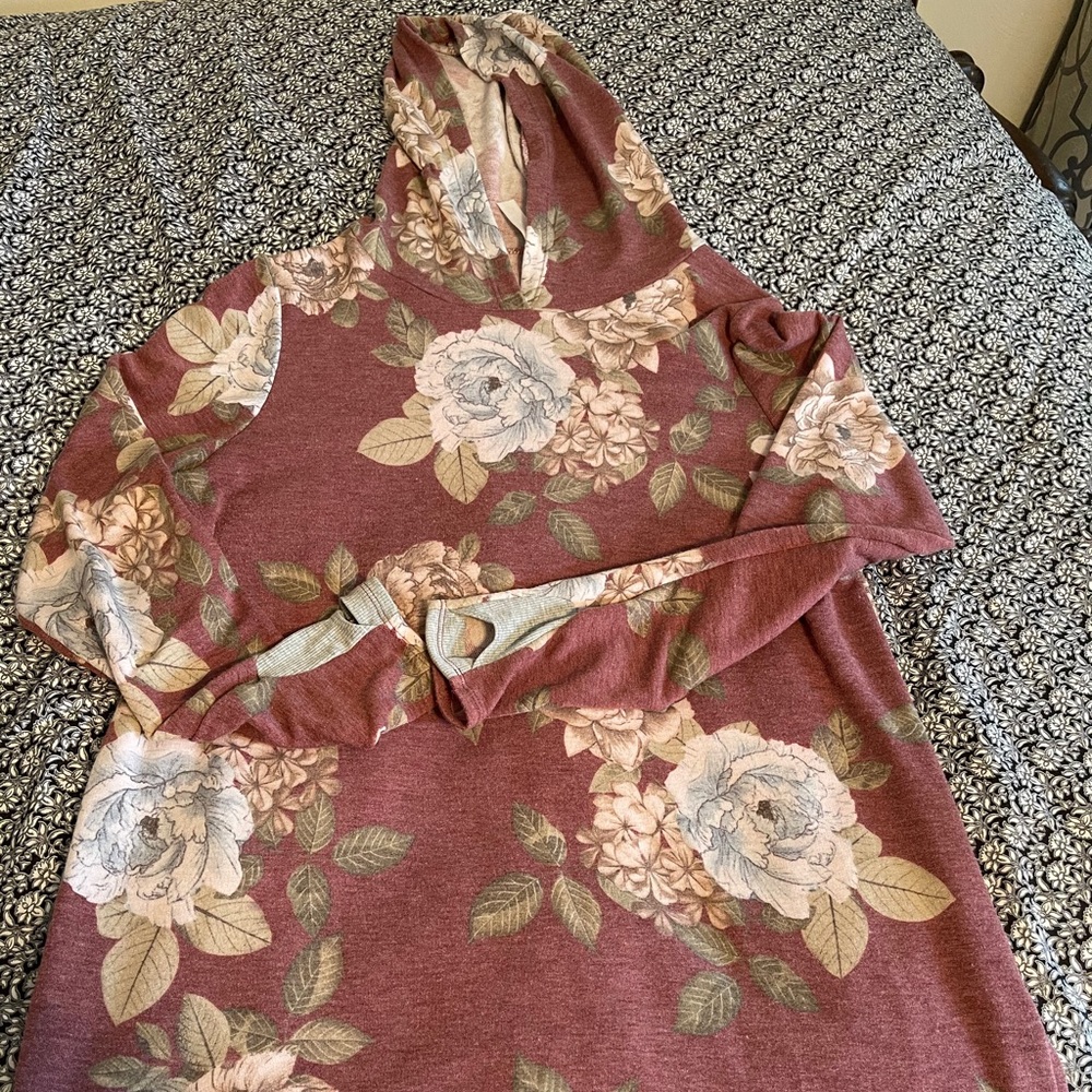 Rose floral hoodie.